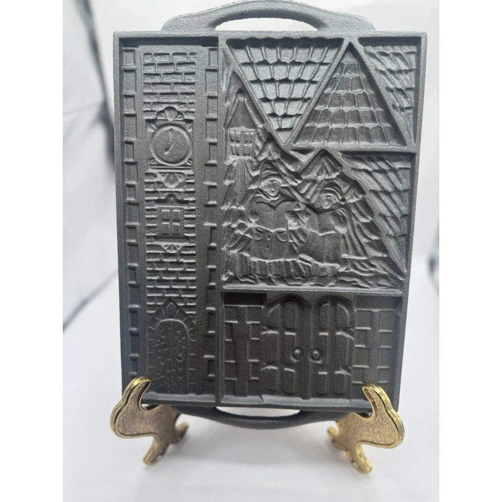 John Wright Gingerbread Accessories Clock Tower Cast Iron Mold Christmas